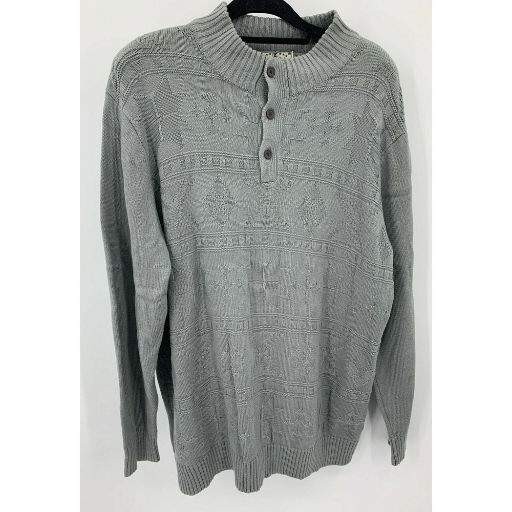 Liberty Blues Jeans Co Vintage Pullover Sweater Men's 2XL Fair Isle Snowflakes
